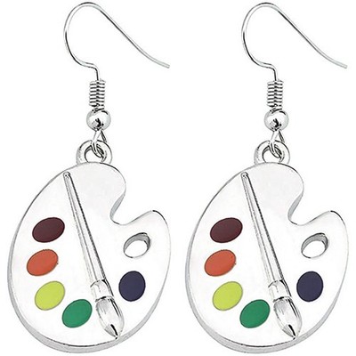  1 Paar Künstler Paint Tably Dangle Drop Ohrringe Paint Plate Charm Ohrringe