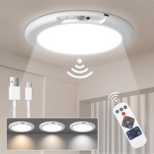 Rechargeable Motion Sensor Ceiling Light with Remote,Battery Operated LED Ceilin