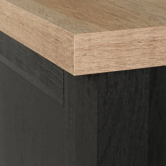 Sauder Cottage Road Wardrobe Armoire Clothes Storage Cabinet 1 Drawer Raven Oak - Image 4 of 4