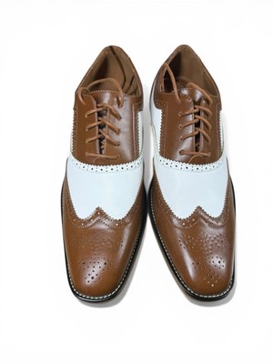 Size 10.5 MetroCharm MC118 Spectator Oxford Wingtip Two Tone  display picture 3