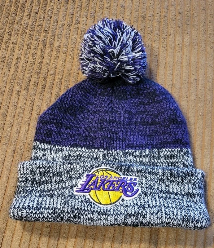 Los Angeles Lakers Stocking Cap Hat New NBA On Size Beanie
