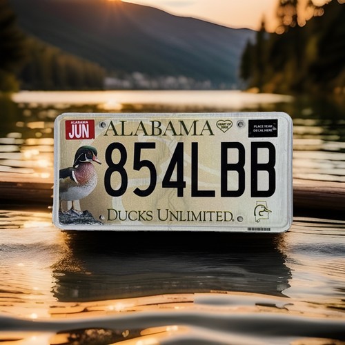 Alabama License Plate Specialty Ducks Unlimited Graphic