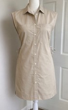 Gap NWT Utility Shirt Dress Size L Khaki Sleeveless Button Front Free Shipping