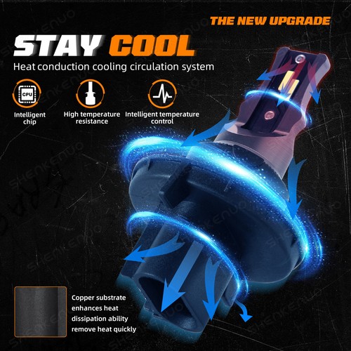 6000K Bombillas LED H13 9008 para Jeep Wrangler 07-2021 haz alto bajo blanco - Imagen 5 de 9