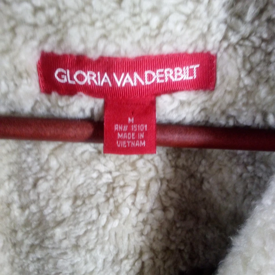 Chaqueta De Colección Y2K Ancha Pana de Ballena Oveja Tareas M Gloria Vanderbilt Tostado Foto 4 de 4