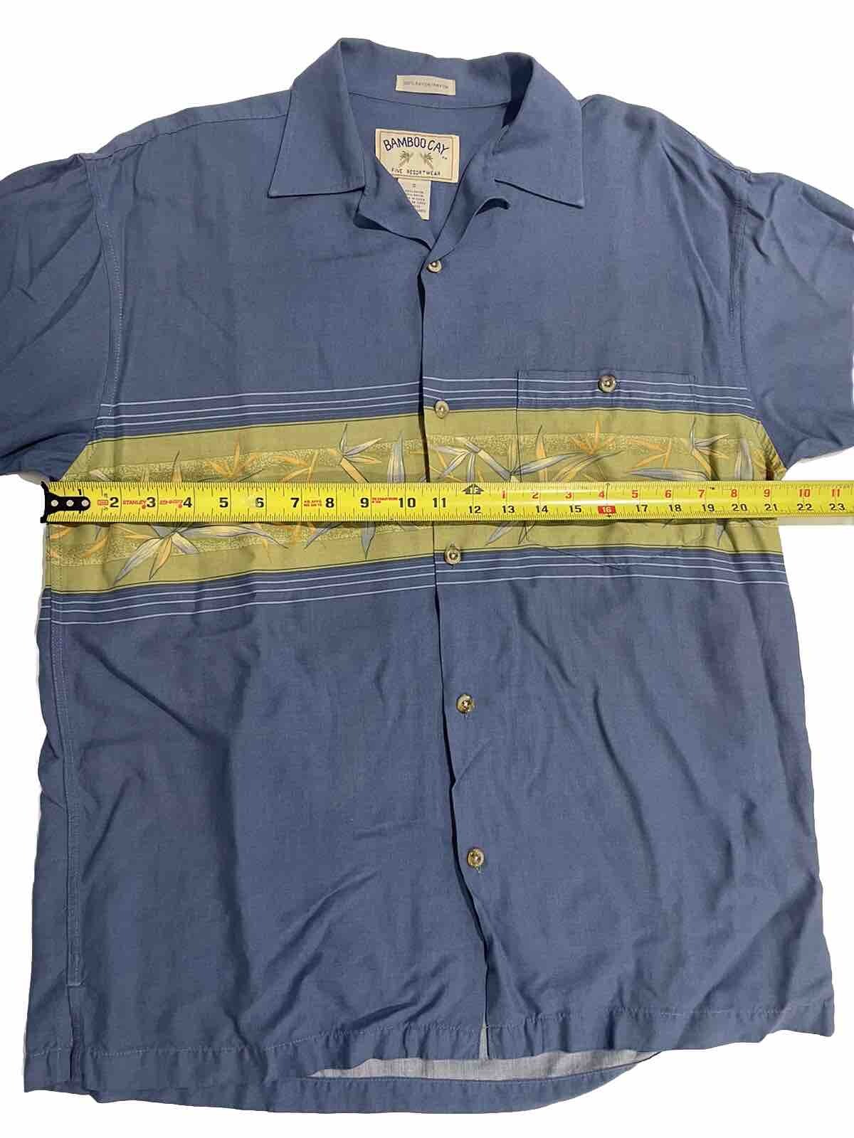 Bamboo Cay Men's Solid/Bamboo Button Up Shirt Blu… - image 11