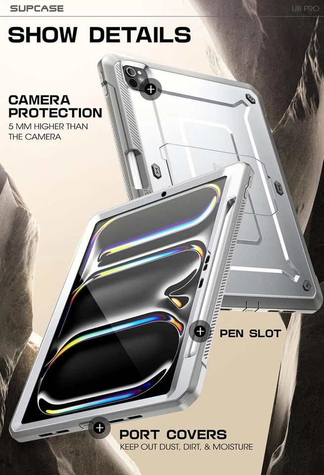 SUPCASE para Apple iPad Pro 13 pulgadas M4 (2024) Estuche multicapa Soporte para bolígrafo Cubierta Foto 2 de 4