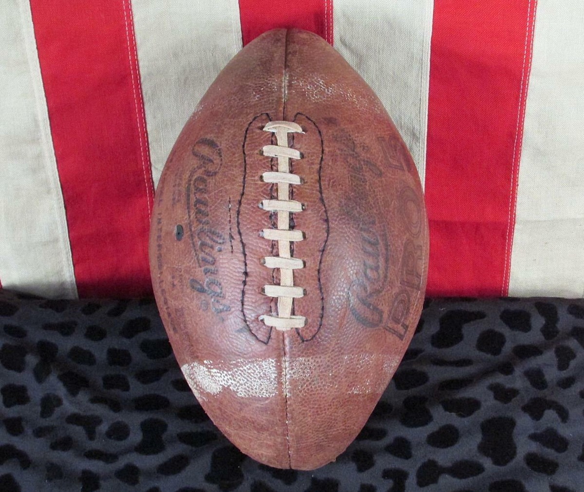 Vintage Rawlings Leather Official Football w/Laces Pro 5