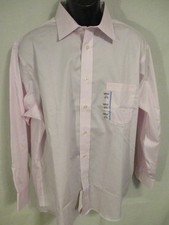 Chaps 100% Cotton Classic Fit Petal Pink Long Slve Point Shirts SR $65 NEW