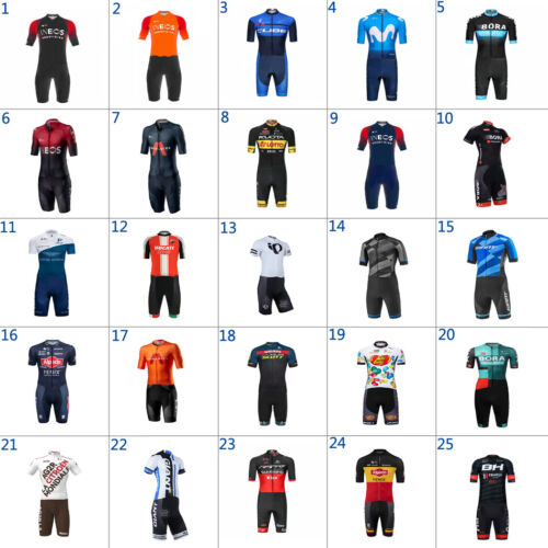 Mens Cycling Bodysuit Short Sleeve Triathlon Cycling Jersey cycling jumpsuit - Afbeelding 1 van 74