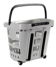 CESTA SPESA TROLLEY CARRELLO CESTINO Supermercato MAXI MARKET GRIGIO 46*35*41 cm