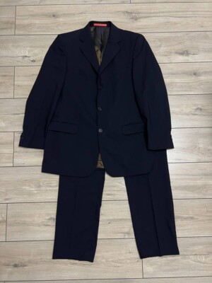 Men Ted Baker Accelerated Pure Wool Navy Two Piece Suit Jacket 42L