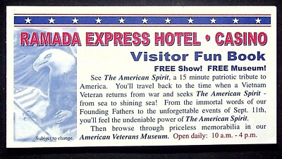 Ramada Express Hotel Casino Visitor Fun Book Laughlin NV Vintage