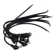 10PCS DC Power Right Angle Adapter Cable Cord 5.5 2.1mm Copper