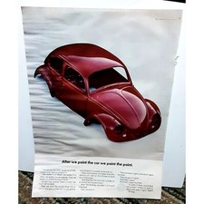 1965 Volkswagen VW Bug Vintage Print Ad 60s