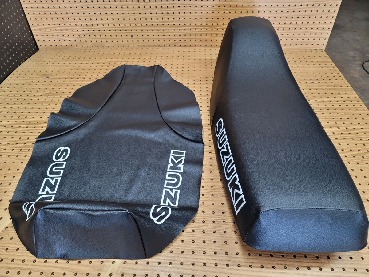 Replacement Seat Cover For Suzuki LT125 & LT185 ATV (1983-1987) - Black Marine Vinyl, Made In North America
