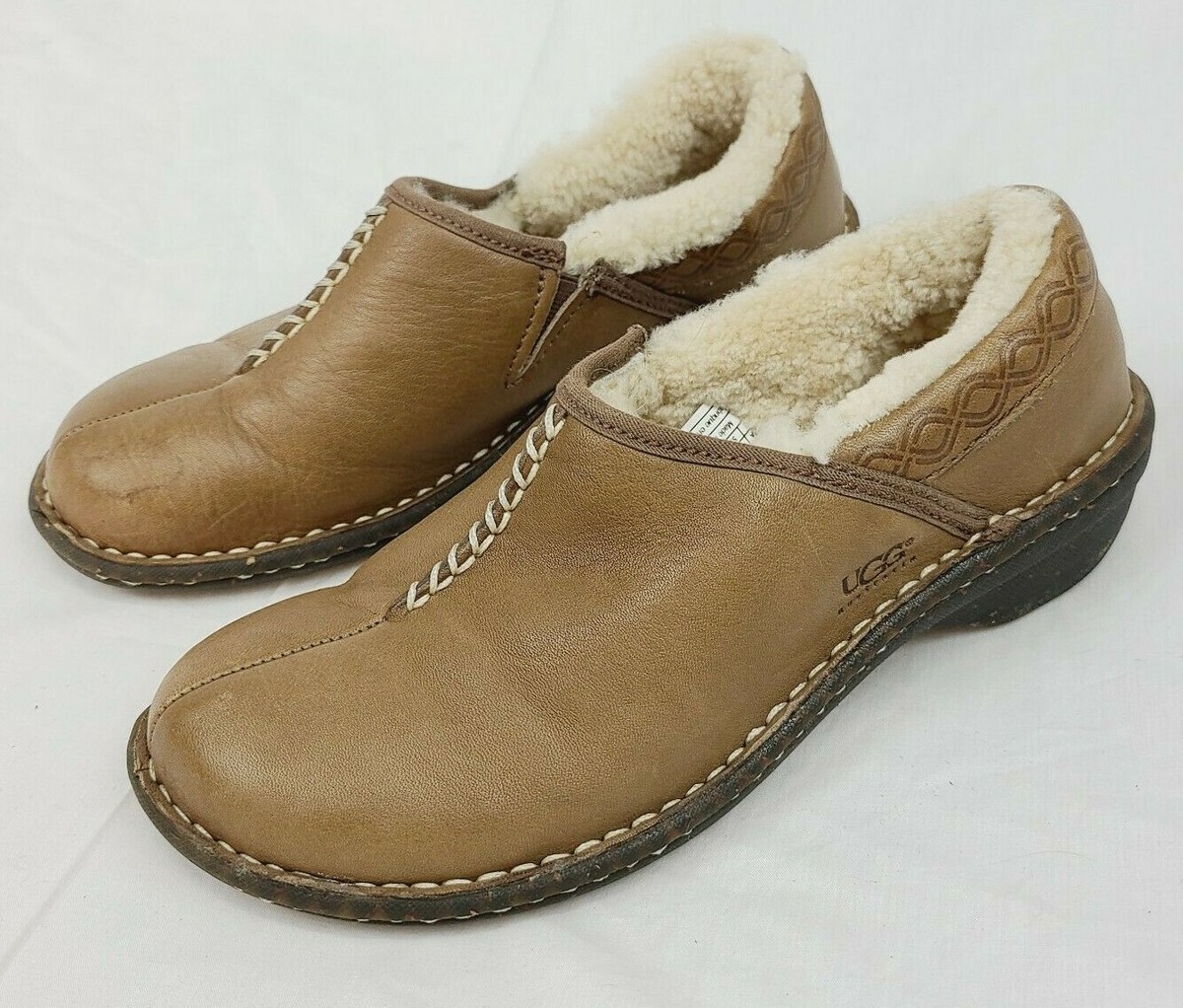 Uggs Shoes Size 7 Womens Betty 1928 Tan Shearling Clogs | eBay