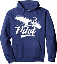 Pilot Aviator Fly Aircraft Airplane Plane Cute Retro Unisex Hooded Sweatshirt