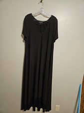 Lane Bryant Women's Shift Dress Black Long Casual Polyester Size 18/20