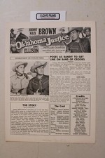 Oklahoma Justice (1951) pressbook - western