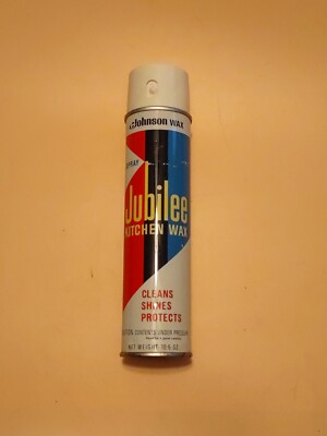 VINTAGE JOHNSON WAX JUBILEE KITCHEN WAX SPRAY CAN GREAT GRAPHICS AND COLORS
