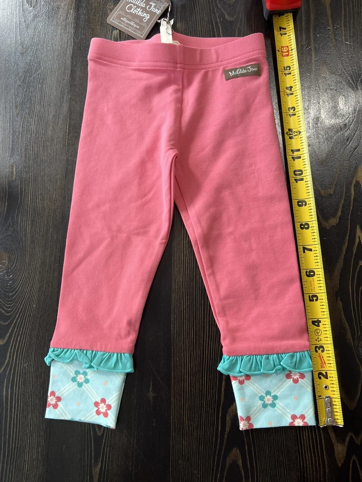 Pantalones Matilda Jane para niñas talla 2 rosa con volantes reales e parte inferior floral nuevos con etiquetas Foto 4 de 4
