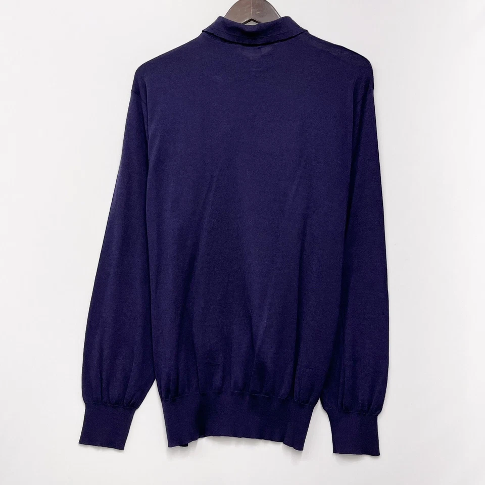 Suéter De Colección Gianni Versace Couture Para Hombre Cuello Púrpura Cachemira/Seda Talla 52 V Foto 4 de 4