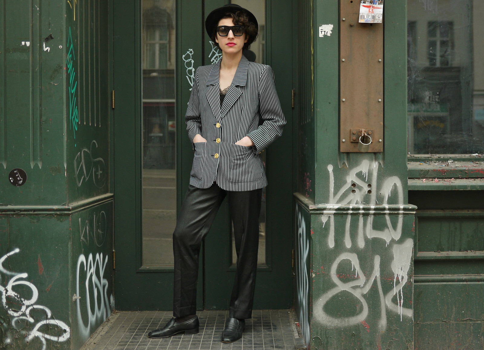 Giacca YVES SAINT LAURENT RIVE GAUCHE anni 80 VERA VINTAGE a righe YSL FRANCE PARIS