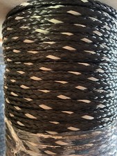 1/4 x 470 ft. spool of Hollow Braid Polypropylene Rope. Black/grey