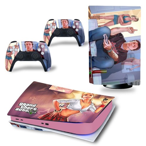 Calcomanía de vinilo adhesiva envoltura de disco PS5 para consola Playstation 5 GTA Grand Theft - Imagen 46 de 64