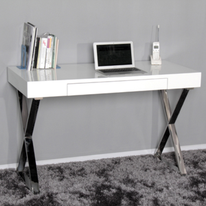 Modern White High Gloss Dressing Table Computer Desk Office Vanity Console Home Ebay