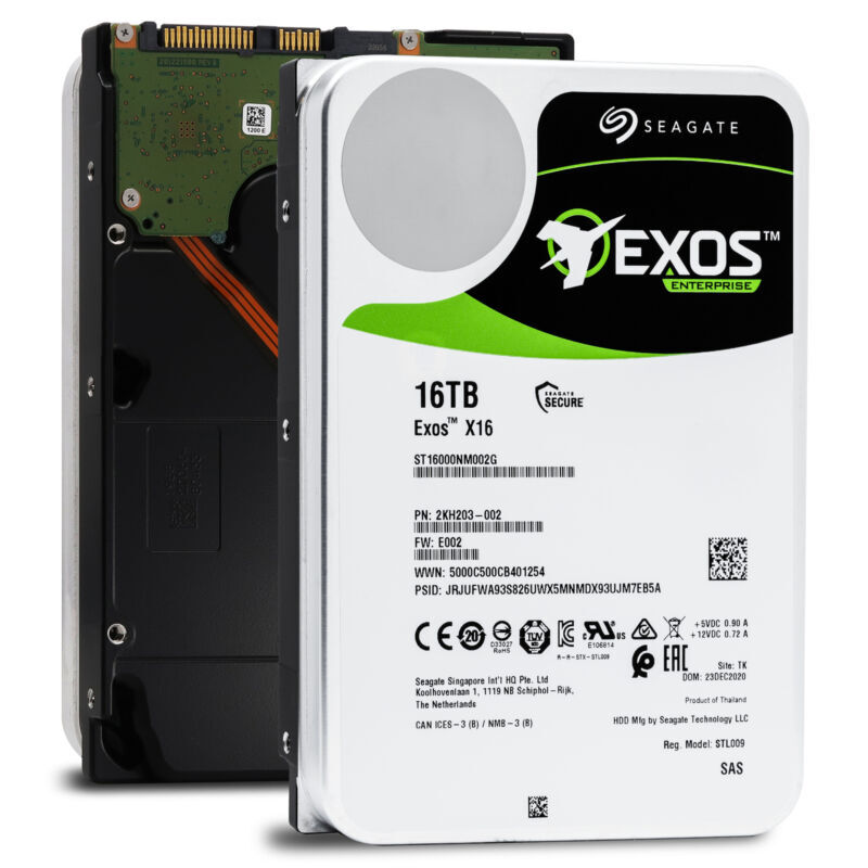Seagate Exos X16 16TB 7.2K RPM SAS 12Gb/s 3.5