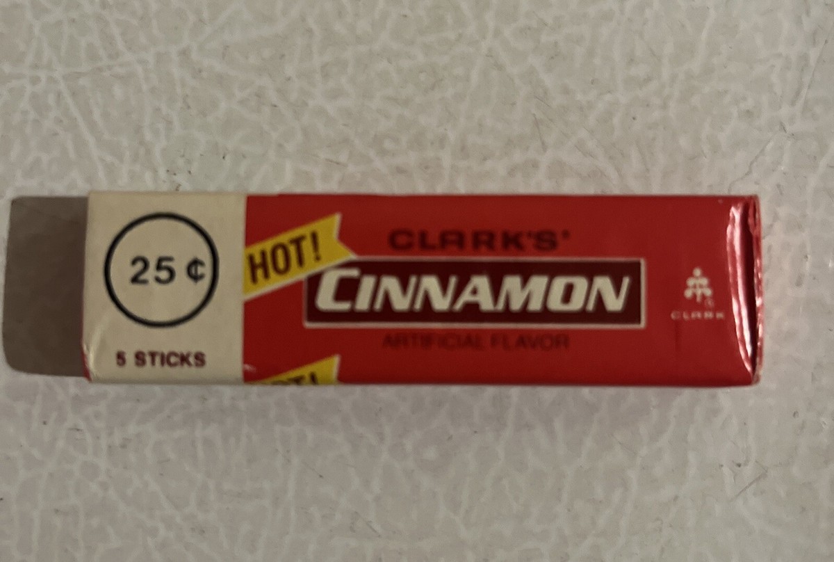 NOS Sealed Original 1980s Unopened Gum Pack Clark's Hot Cinnamon