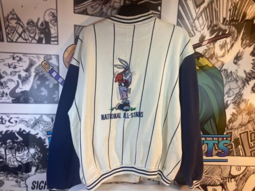Vintage Looney Tunes Baseball bestickt Bugs Bunny Reißverschluss Jacke Größe Large - Bild 2 von 13