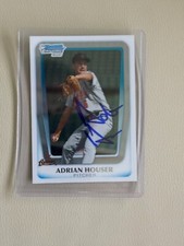 2011 Bowman Chrome Adrian Houser 1st RC Rookie Card Signed IP Auto Baseball MLB