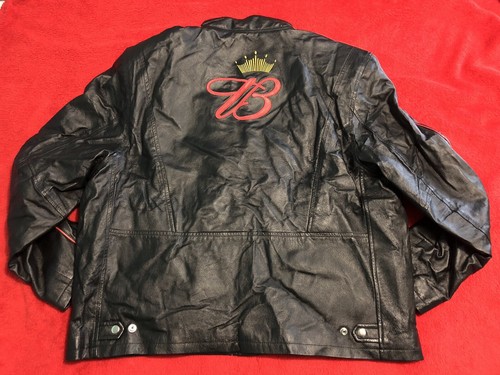 DALE EARNHARDT JR Budweiser Chase Authentics Nascar Black Leather Jacket 2XL - Picture 2 of 7