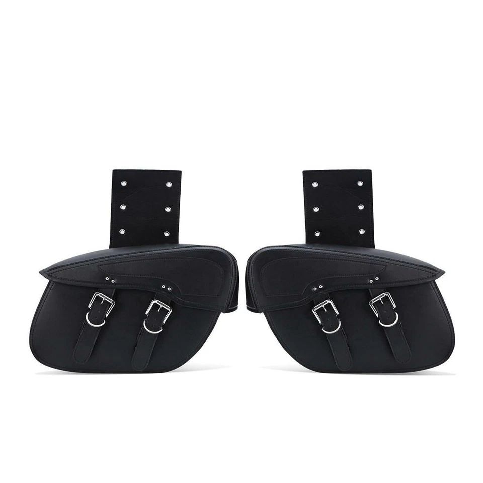 Черные боковые седельные сумки для мотоциклов Kawasaki Vulcan 750 800 900 1500 1600 2000 - Изображение 4 из 4