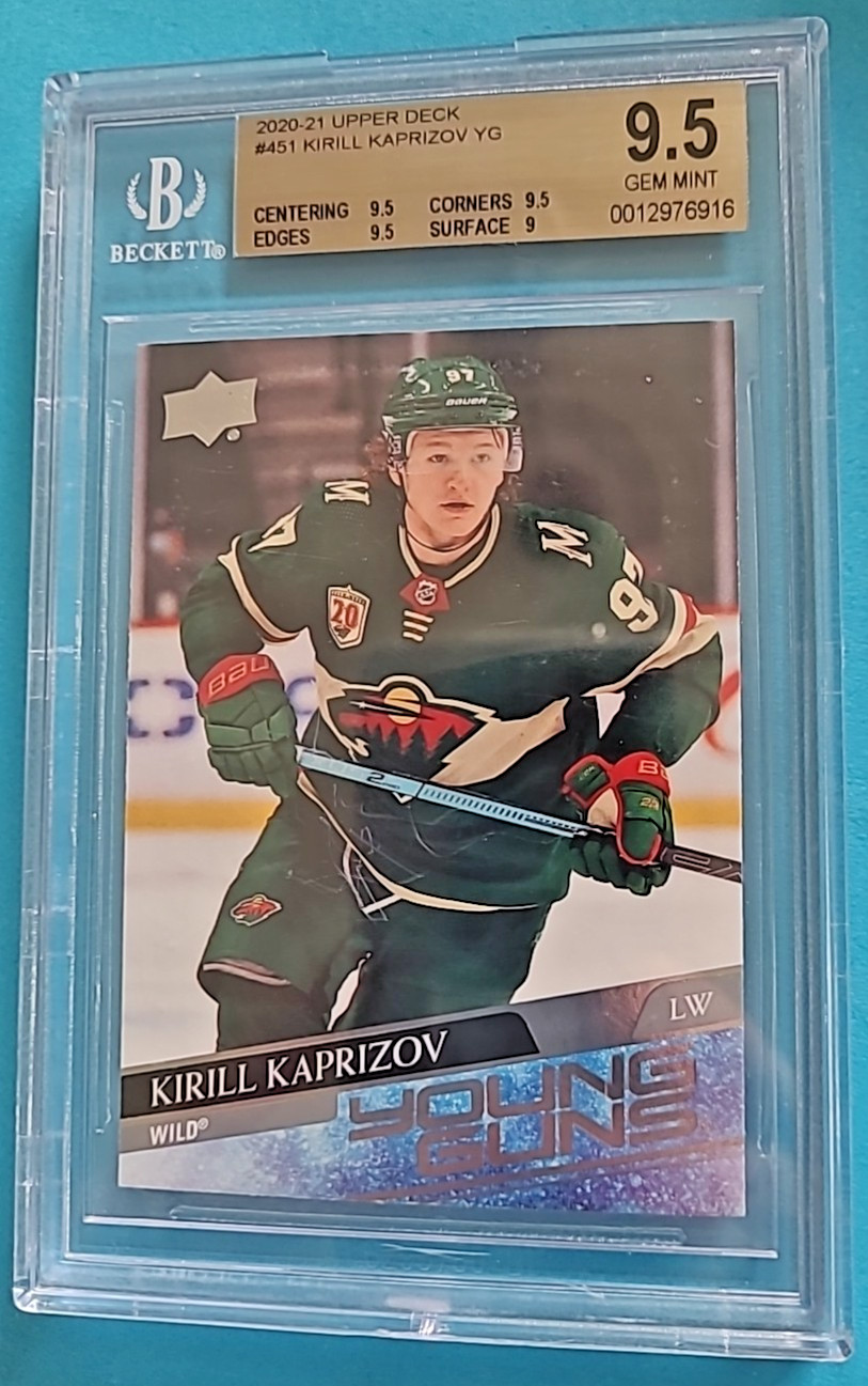 2020-21 Kirill Kaprizov Upper Deck Young Guns Rookie RC #451 BGS 9.5 GEM MINT