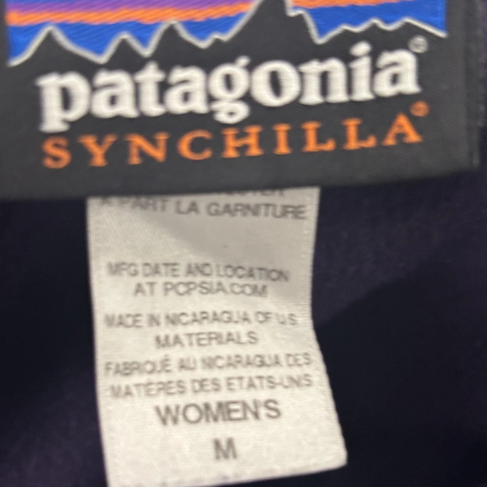 Chaqueta polar Patagonia Synchilla para mujer talla M pulóver púrpura botón a presión Foto 4 de 4