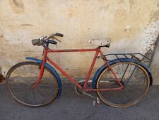 BICI BICICLETTA FRENI A BACCHETTA D'EPOCA VINTAGE SUPERLUX ROSSA E RINF. BIANCHI