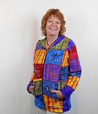 RISING INTERNATIONAL NEPAL HIPPIE HOODIE Patchwork JACKET FAIR TRADE
