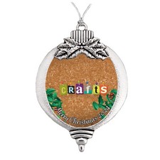 Crafting Scrapbooking 2024 Bulb Merry Christmas Silver Metal Ornament Gift