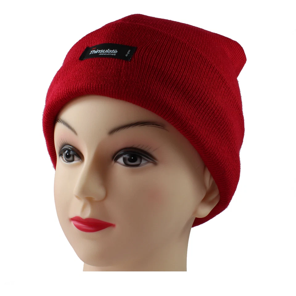 Unisex 3M Thinsulate Tejido Invierno Sombrero Aislamiento Térmico Cálido Beannie Foto 3 de 4