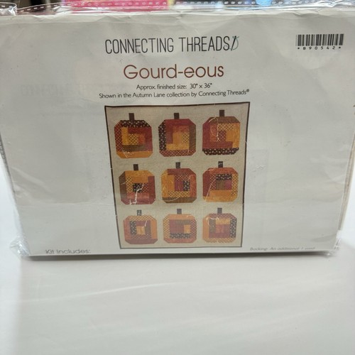 Connecting Threads Gourd-eous Log Cabin Pumpkins Quilt Pattern Kit 30x36