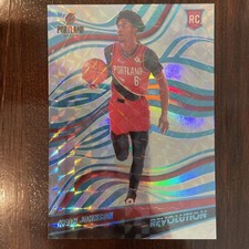 2021-22 Panini Revolution Keon Johnson 04/75 Anniversary Refractor #147