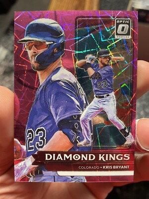 2022 Donruss Optic Diamond Kings Pink Velocity Prizm #29 Kris Bryant #50/249 