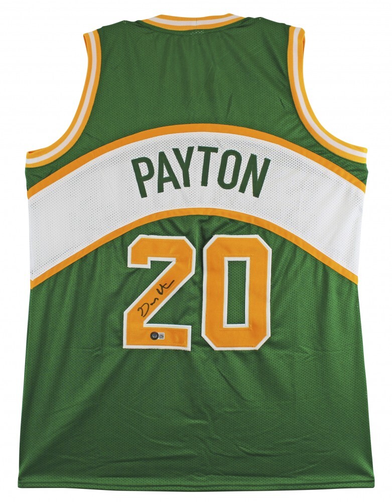 Gary Payton Autographed Signed Seattle Supersonics Jersey (Beckett Hologram) 2006 NBA Champ 