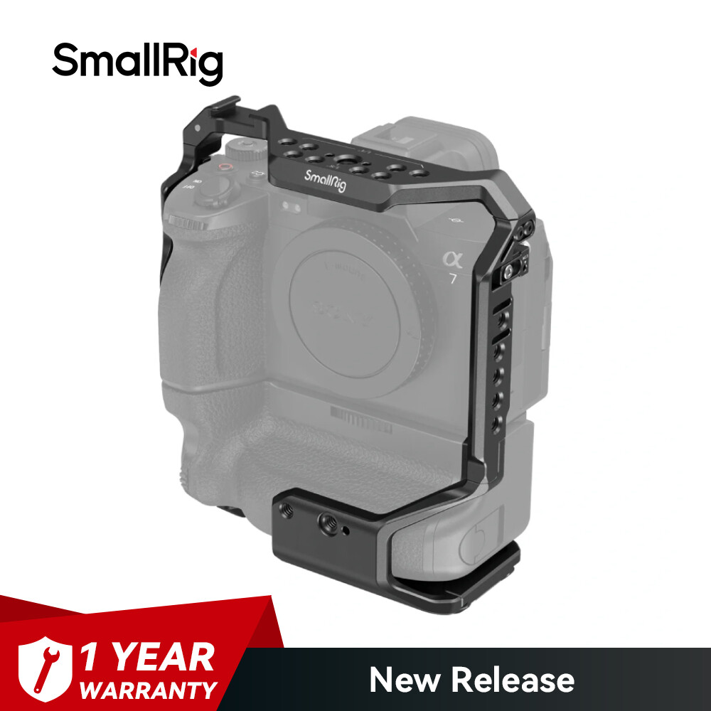 SmallRig A7S III Cage with VG-C4EM Battery Grip for Sony A7S III/A7 IV/A7R  IV/A1