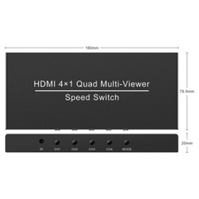 HDMI 4X1 Multi-viewer Switcher 4 In 1 Out Switch 4x1 Quad Multi Viewer Screen