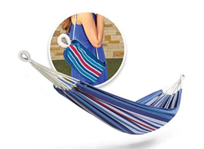 Bliss Hammocks 40'' Wide Hammock w/Hand-Woven Rope Loops & Hanging Ropes, 220 lbs